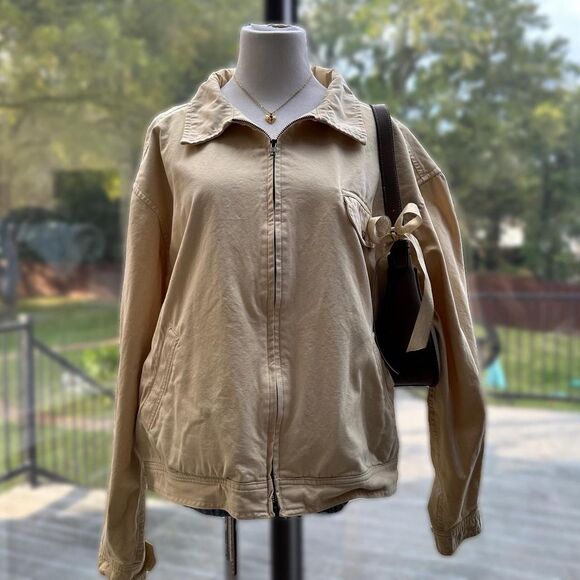 Gap Women's Cream and Yellow Jacket - Picture 3 of 4